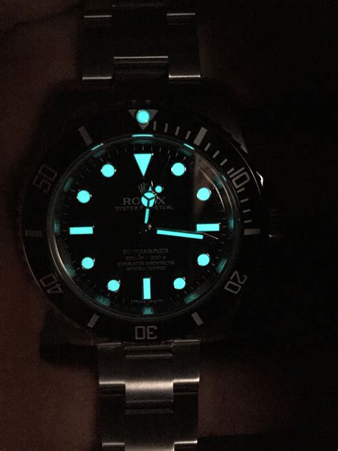 rolex sub lume duration